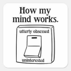 Pegatina Cuadrada Cómo funciona mi mente
