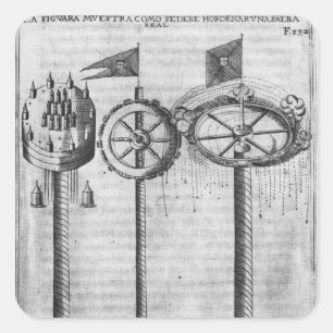 Pegatina Cuadrada Cómo lanzar un saludo real