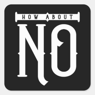 Pegatina Cuadrada Cómo no hay tipografía