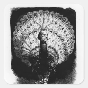 Pegatina Cuadrada Cómo nos mantenemos en el mundo