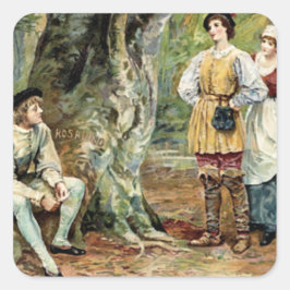 Pegatina Cuadrada Como Te Gusta, Shakespeare