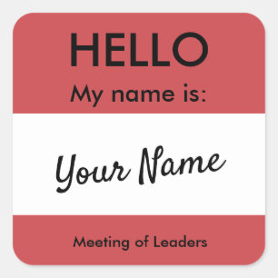 Pegatina Cuadrada ¿Cómo te llamas?