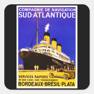 Pegatina Cuadrada Compagnie De Navigation Sud Atlantique