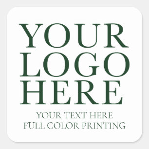 Pegatina Cuadrada Compañía comercial de imágenes con logotipo