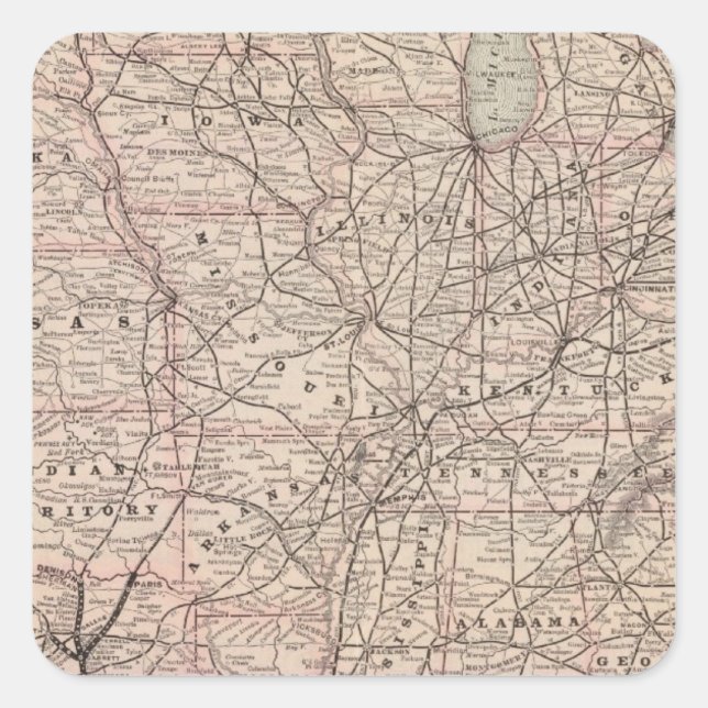 Pegatina Cuadrada Compañía del Pacífico Sur (Anverso)