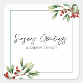 Pegatina Cuadrada Company Holiday Party