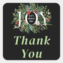 Pegatina Cuadrada Compartimos el Baby Shower de la alegría