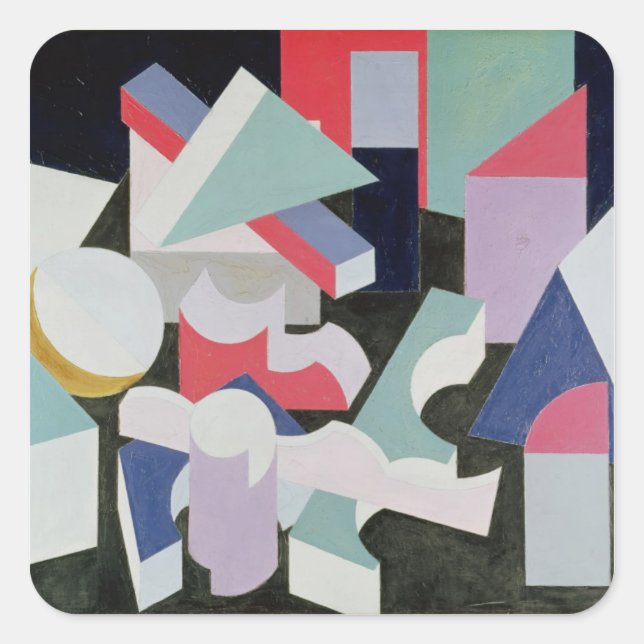 Pegatina Cuadrada Composición, 1927 (Anverso)