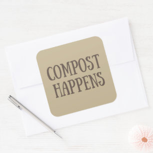 Pegatina Cuadrada compost sucede compositor