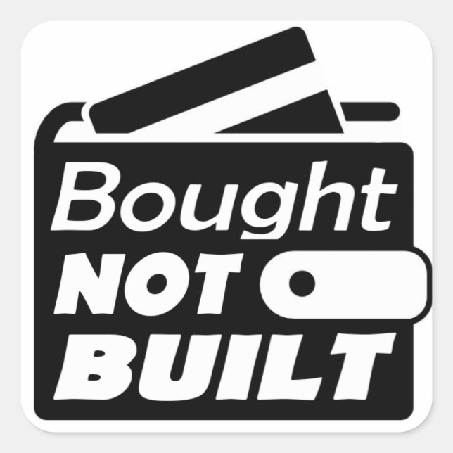 Pegatina Cuadrada Comprado NO CONSTRUIDO (Anverso)