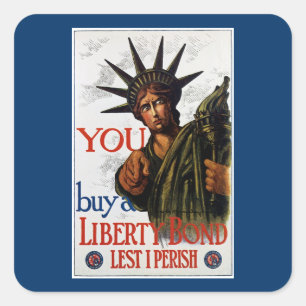 Pegatina Cuadrada Compras Un Bono De Libertad