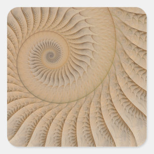 Pegatina Cuadrada Comprender la espiral abstracta
