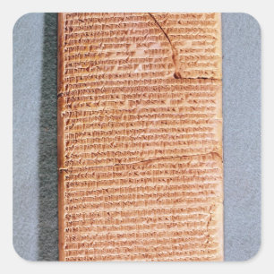 Pegatina Cuadrada Comprimido relativo a los sacrificios rituales