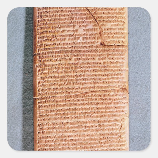 Pegatina Cuadrada Comprimido relativo a los sacrificios rituales (Anverso)