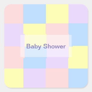 Pegatina Cuadrada Comprobadores de primavera de Pastel