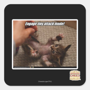 Pegatina Cuadrada ¡Comprometer el modo de ataque pequeño!