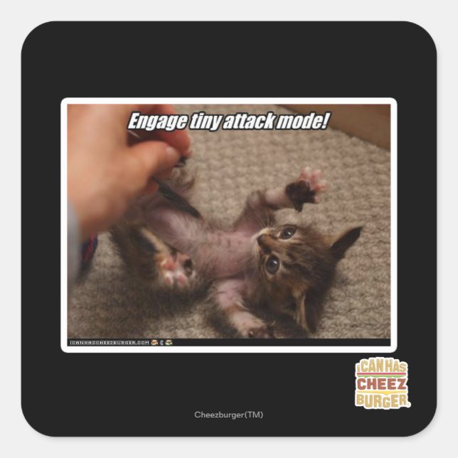 Pegatina Cuadrada ¡Comprometer el modo de ataque pequeño! (Anverso)