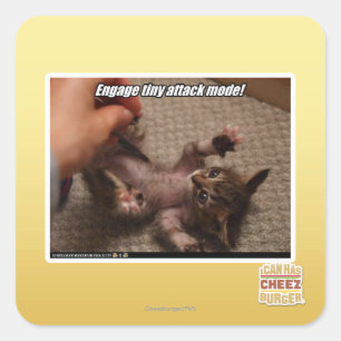 Pegatina Cuadrada ¡Comprometer el modo de ataque pequeño!