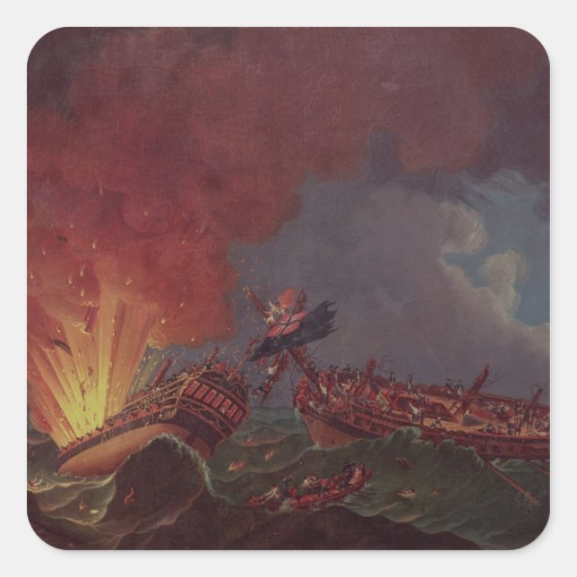 Pegatina Cuadrada Compromiso entre "Quebec" (Anverso)