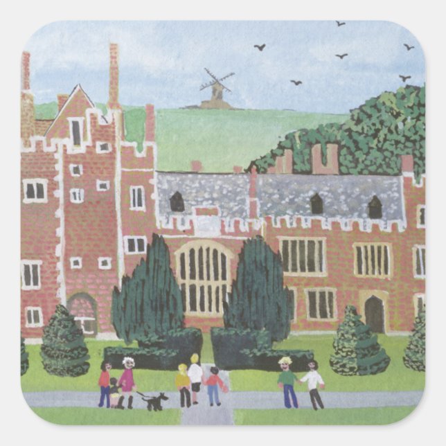 Pegatina Cuadrada Compton Wynyates 1992 (Anverso)