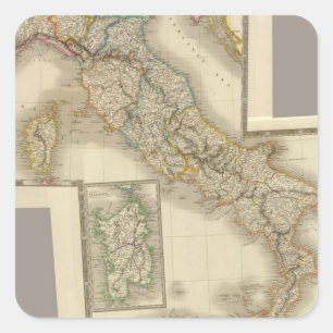 Pegatina Cuadrada Compuesto de Italia