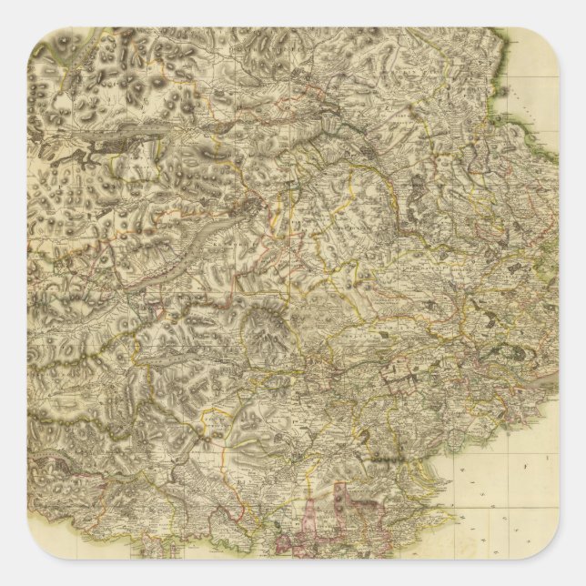 Pegatina Cuadrada Compuesto de Perthshire (Anverso)
