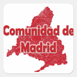 Pegatina Cuadrada Comunidad de Madrid