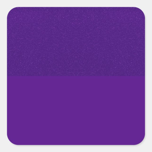 Pegatina cuadrada con brillo morado – Personalizab (Anverso)