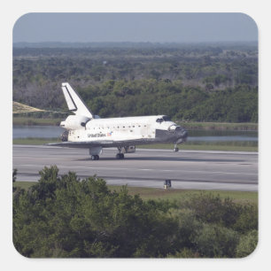 Pegatina Cuadrada Con el paracaídas freno desplegó 2