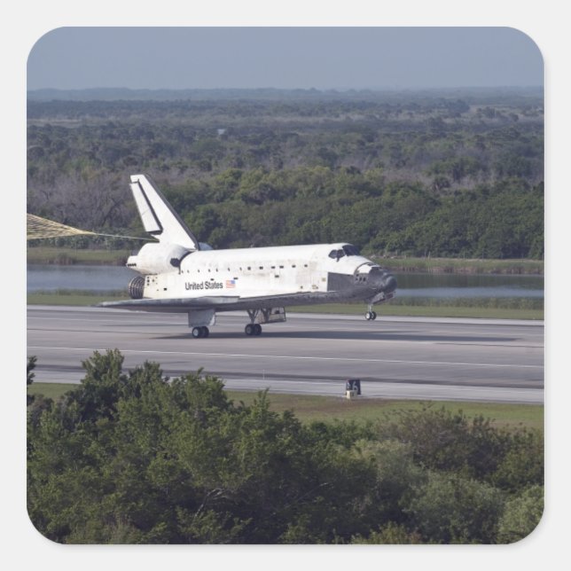 Pegatina Cuadrada Con el tubo de arrastre desplegado 2 (Anverso)