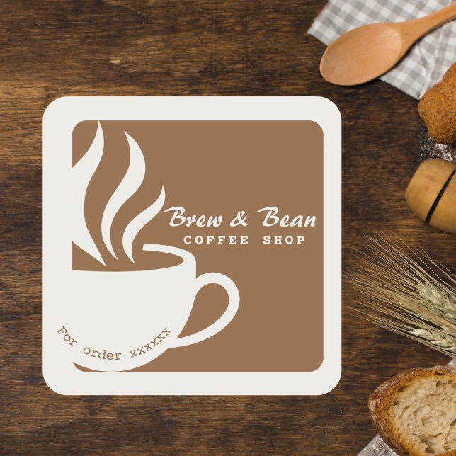 Pegatina cuadrada con logotipo de la cafetería Bro (Subido por el creador)