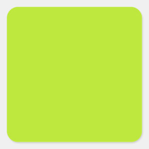 Pegatina Cuadrada Con Nada En Él Excepto Color Brillante Neón Verde