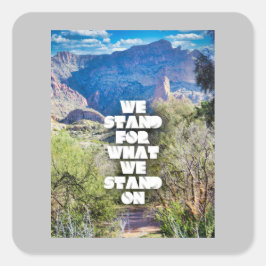 Pegatina Cuadrada Con soporte