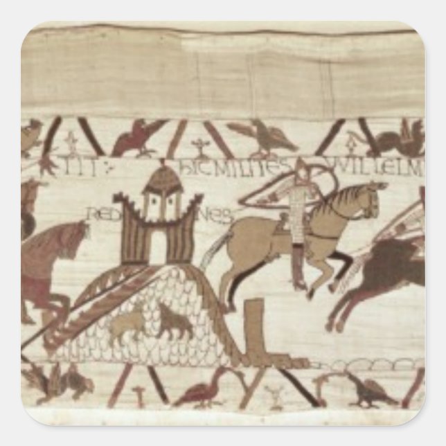 Pegatina Cuadrada Conan huye de Dol (Anverso)