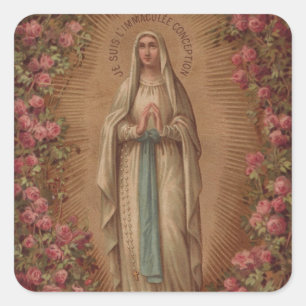 Pegatina Cuadrada Concepción inmaculada