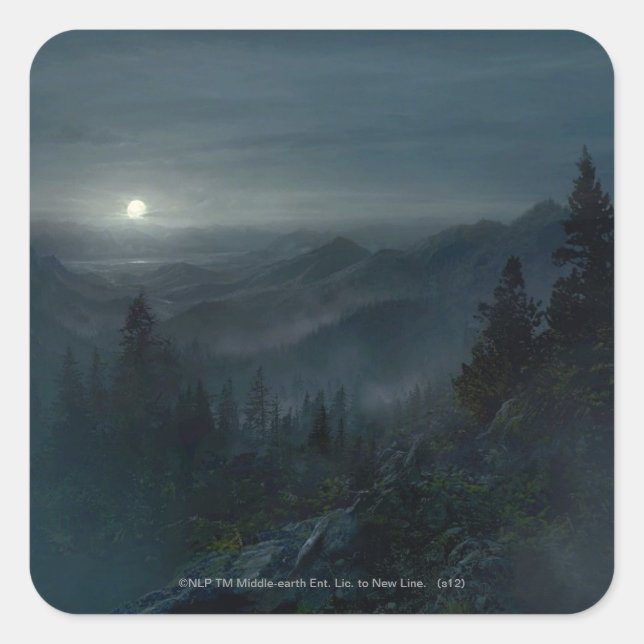 Pegatina Cuadrada Concept Art (Anverso)