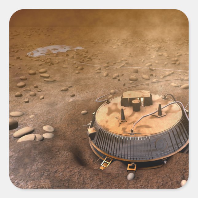 Pegatina Cuadrada Concepto de artista (Anverso)