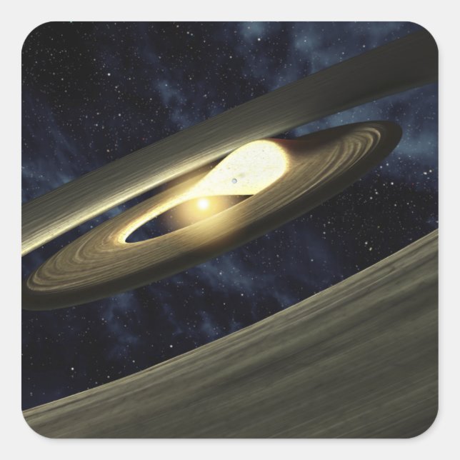 Pegatina Cuadrada Concepto de artista que muestra un montón de mater (Anverso)