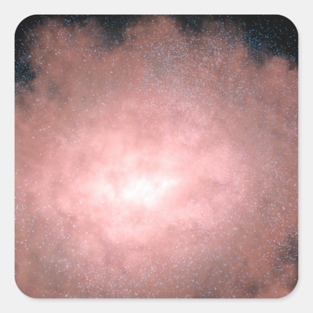 Pegatina Cuadrada Concepto de qué galaxia polvorienta y brillante (Anverso)