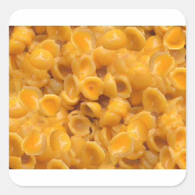 Pegatina Cuadrada conchas y queso (Anverso)