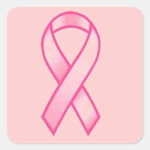 Pegatina Cuadrada Conciencia sobre el cáncer de seno