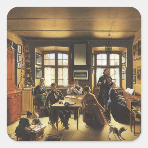 Pegatina Cuadrada Concierto familiar de Basilea por Sebastian Gutzwi