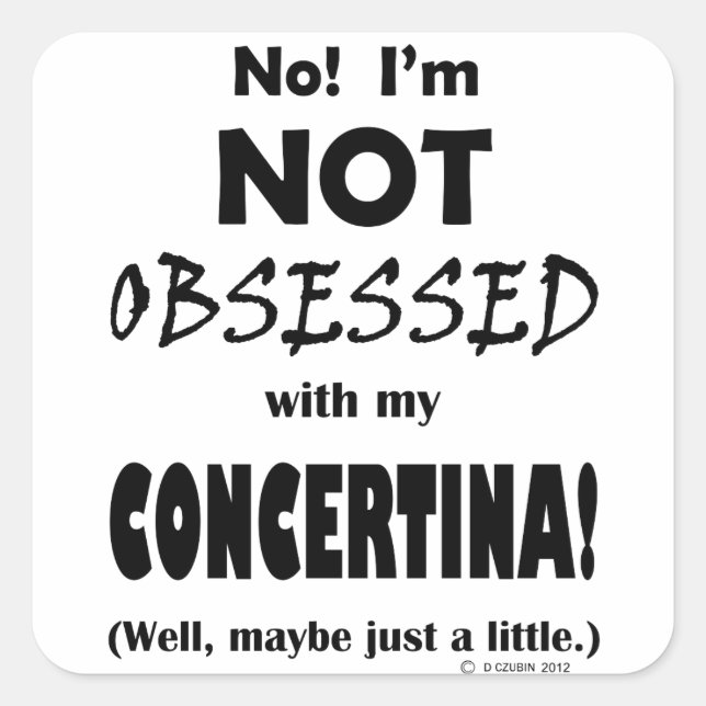 Pegatina Cuadrada Concierto Obsesionado (Anverso)