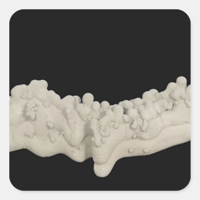 Pegatina Cuadrada Concreción de arcilla (Anverso)