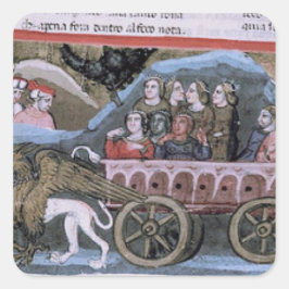 Pegatina Cuadrada Concurso celestial de Purgatorio