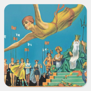 Pegatina Cuadrada Concurso de la Ciudad Atlántica