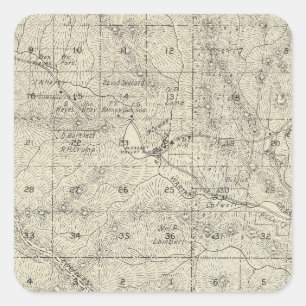 Pegatina Cuadrada Condado de Fresno, California 19