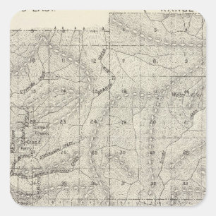 Pegatina Cuadrada Condado de Fresno, California 9