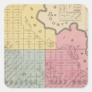 Pegatina Cuadrada Condado de Yolo 3