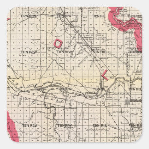 Pegatina Cuadrada Condado de Yolo, California